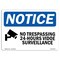 Signmission Safety Sign, OSHA Notice, 10" Height, No Trespassing 24-Hour Sign With Symbol, Portrait OS-NS-D-710-V-14903 - alternate 1